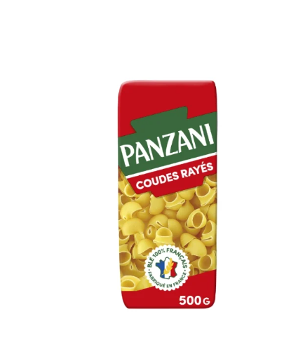 Pâtes coudes rayés PANZANI le paquet de 500g